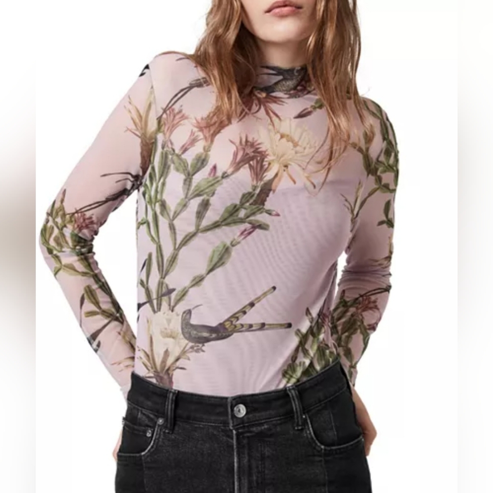 ALL SAINTS Nolina Elia Bodysuit In Blush Size 12 - Picture 9 of 9